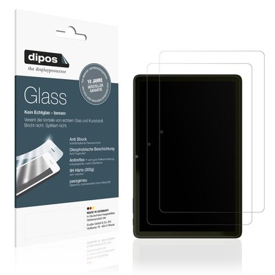 2x Schutzfolie für Vale Tablet V10A matt - Anti-Shock 9H Folie dipos Glass
