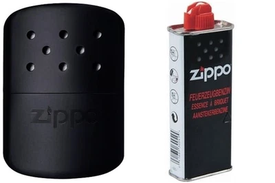 Zippo Handwärmer Chrome Schwarz - 12h Wärme, Leicht, Präzise, Ideal im Winter