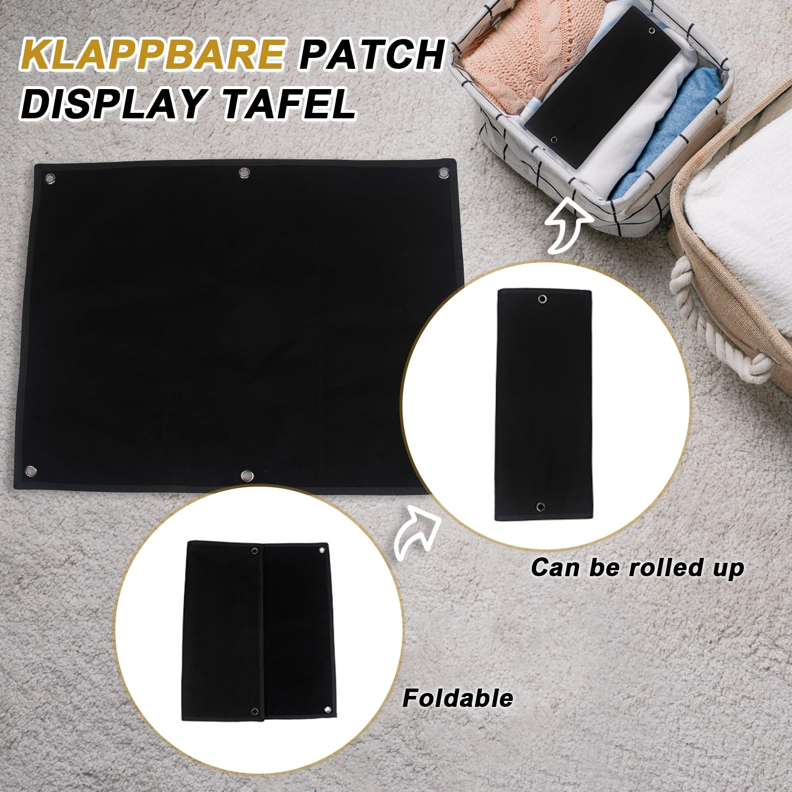 Tableau tactique porte-patchs pliable avec œillets de fixation murale - 4