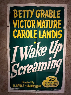 I Wake Up Screaming 1941 Movie Poster 27x41 Betty Grable Victor Mature Film Noir