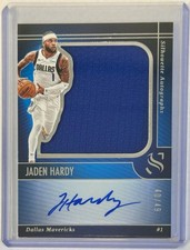 JADEN HARDY  # /49  2024-25 Panini Silhouette GAME USED JUMBO JERSEY AUTO MAVS