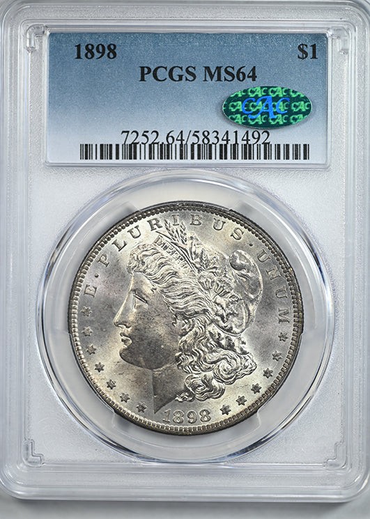 1898 Morgan Dollar $1 PCGS MS64 CAC