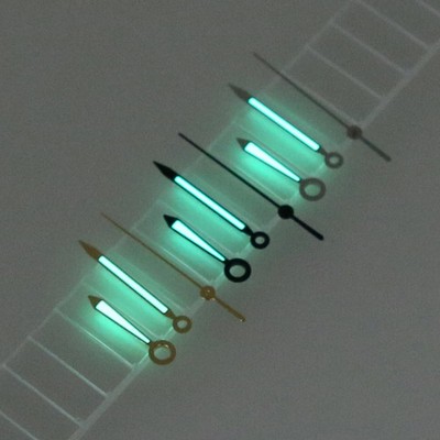 Watch Hands Super C3 Green Luminous Diamond Cut Brass For SKX007 NH34 NH35 NH36