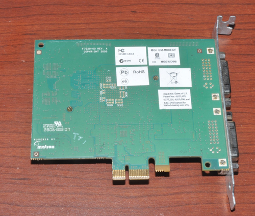 G550 Matrox PCIe X1 Dual DVI 32MB Video Graphics Card G55-MDDE32F - Picture 3 of 3