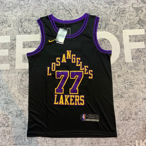 Nike Luka Doncic LA Lakers Jersey Mens 44 Black New Swingman #77 Basketball