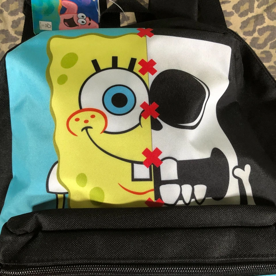 NUEVO Bob Esponja Pantalones Cuadrados y Patrick Negro Mochila Mangas para Laptop Nuevo con Etiquetas Foto 3 de 4