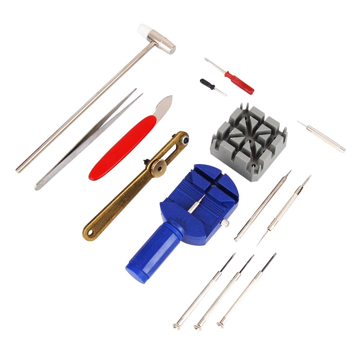 Uhrmacher Uhrenwerkzeugset Profi Uhrenwerkzeug Set, 14-Teilig