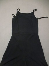 NWT Missguided Size 2 Womens Black Stretch Cami Ribbed Unitard Shorts Romper 224
