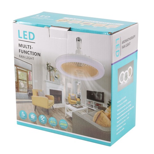 LED Ceiling Fan with Light E27 Adjustable Bedroom Living Room Lamp w/Remote - Picture 21 of 26