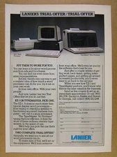 1982 Lanier EZ-1 Computer & TypeMaster Word Processor photo vintage print Ad