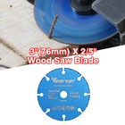 3'' 76mm×10mm Carbide Circular Wood Cutting Saw Blade Disc Cutter Wheel