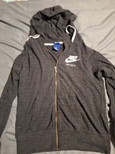 Nike Hoodie Jacket Womens Med Gray Full Zip