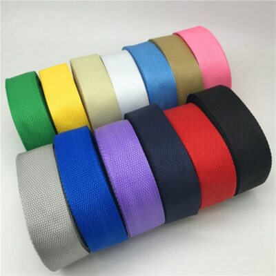 1 inch 2.5cm Nylon Webbing Medium Weight 1'' Nylon Strap Black Red Blue Pink Neon