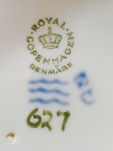 Estatuilla de porcelana danesa vintage de Royal Copenhague #627 pastor con dos ovejas. - Imagen 12 de 13