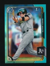 MIKEY WHITE ⚾ 2015 Bowman Chrome Draft #119 Sky Blue Refractor Athletics