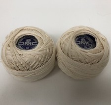 2 50g Balls Of DMC CEBELIA Antique White No. 10 Total 100 Cotton Crochet France