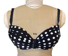 NWT CoCo Reef Bikini Top Black/White Polka Do...
