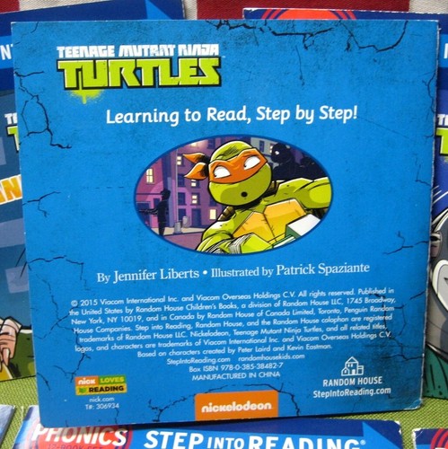TEENAGE MUTANT NINJA TURTLES Phonics eight 8 book lot TMNT learning to read - Picture 3 of 3