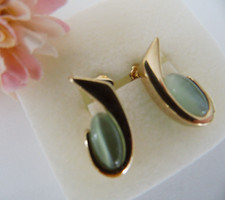 Pierre Lang schöne Ohrringe Ohrstecker ca. 2 cm gut erhalten vergoldet