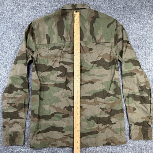 H&M Divided Camouflage Jacket Shirt Mens XS Rip Stop Camo Button Front - Picture 10 of 11