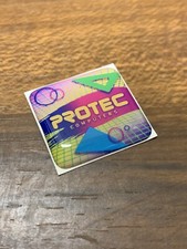 Custom Vintage 386 486 Computer Case Badge Domed Sticker Retro PC PROTEC 1x1