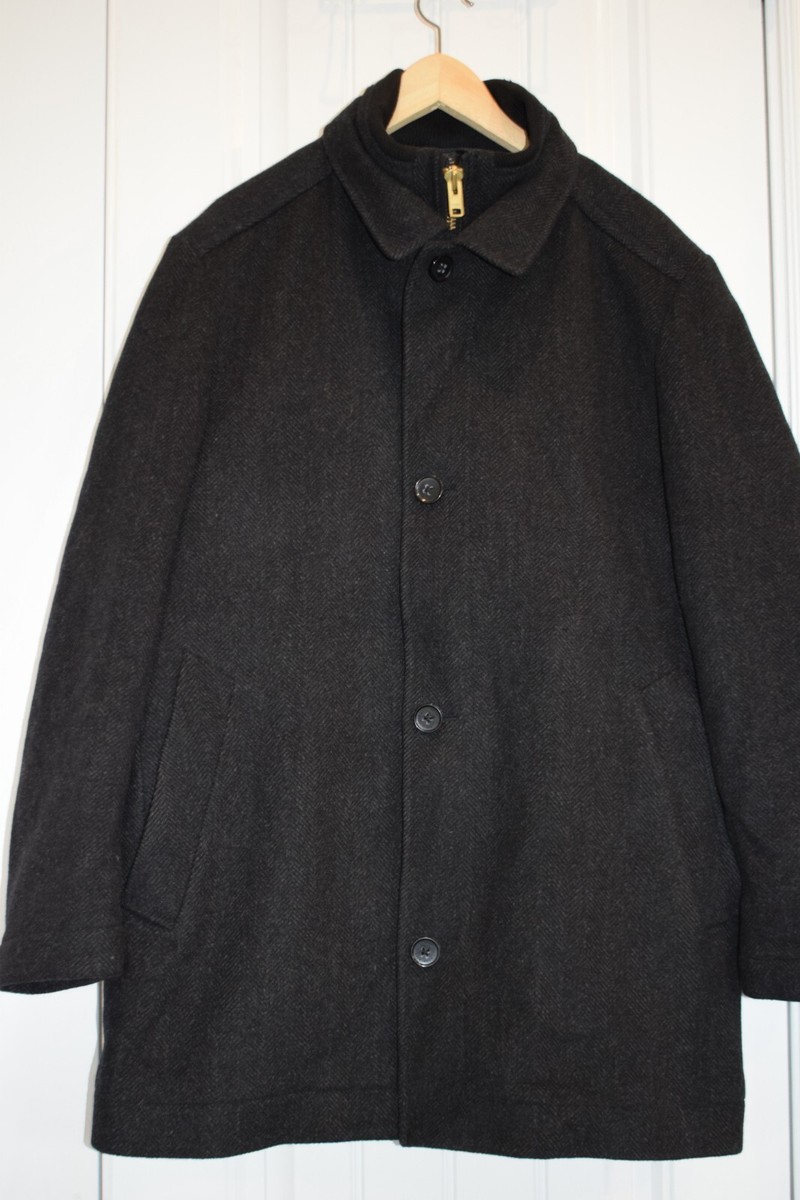 Hugo Boss Men's Coxtan Coat Black/Charcoal Virgin Wool sz. 42R | eBay