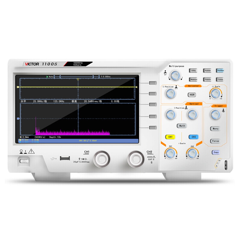 VICTOR 1100S 100HZ Bench-type Oscilloscope Digital Storage Oscilloscope ✦KD
