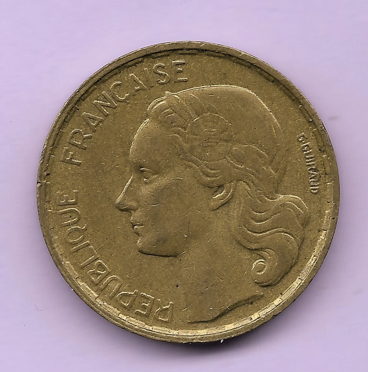 France jeton de jeu 20 francs aluminium début XXème