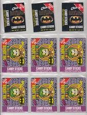 Batman- CHIX CANDY STICKS BOXES/CARDS x 18, DC Comics, 1989, Joker, Keaton, MINT