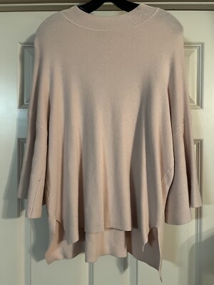 BLVD Scandi Minimal Old Money Quiet Luxury Oversize Cozy Pink  Sweater Size S