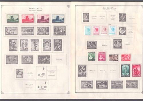 1919-1939 Yugoslavia Collection of Stamps on White Pages #17 - Picture 8 of 11