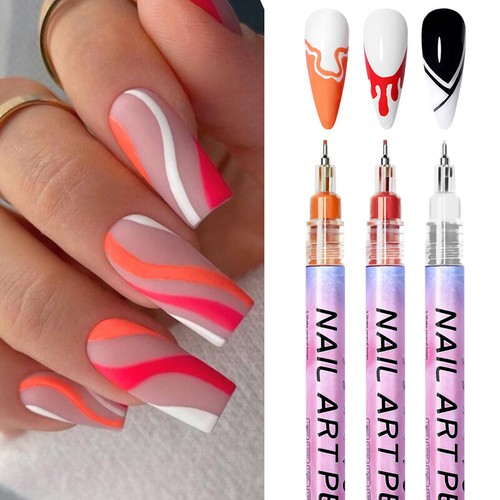 0.5mm Nail Art Graffiti Pen 3D Nail Art DIY Gel Nail Polish Painting Drawing Pen - Picture 10 of 24