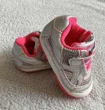 Beppi Pink White Grey Trainers Sport Pram Shoe Baby Girl Eu16 UK0.5 0-3Month