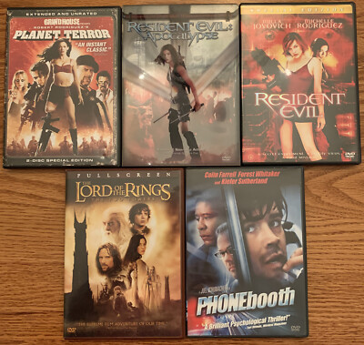 Planet Terror Resident Evil Resident Evil Apocalypse Phonebooth 5 DVD Bundle