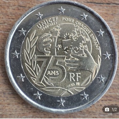 Vendre Piece 2 Euros 75 Ans Unicef