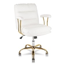 Ergonomic Home Office Desk Chair Comfortable Leather Computer Chairs for Bedroom