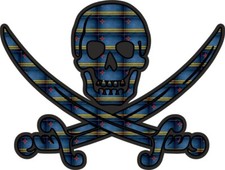 Pirate Sticker Jack Rackham Calico Flag Country AW Aruba