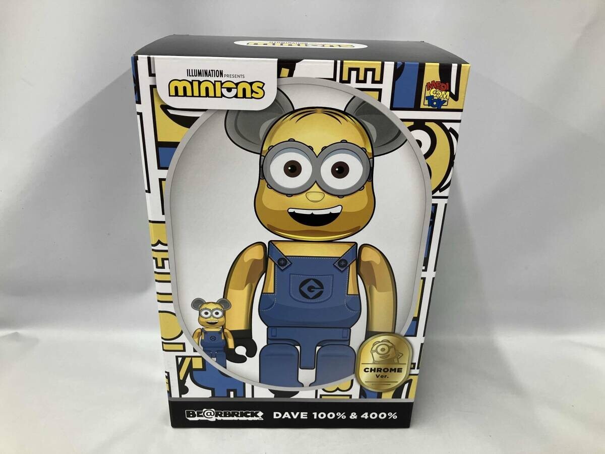 MEDICOM TOY - 新品未開封 BE@RBRICK DAVE CHROME 400% 100% Bearbrick DAVE 100% & 400% Set CHROME Ver. - US