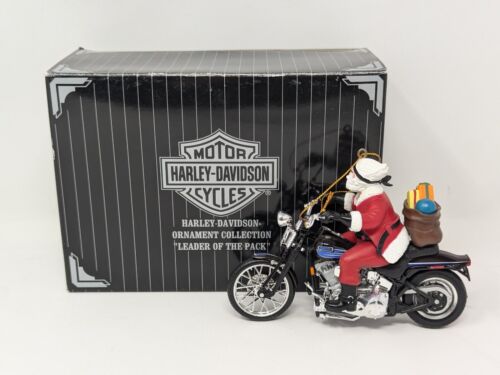 Harley Davidson North Pole Motorcycle Club Riding Santa Christmas Ornament - Picture 2 of 5