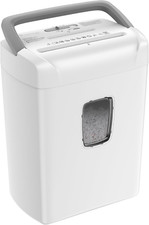 Image of Bonsaii 12-Sheet Cross-Cut P4 Shredder CD Credit Card Slot, 21L Bin, Office