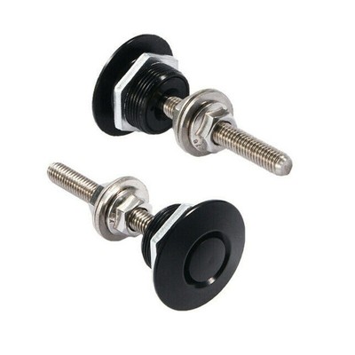 Car Bumper-Latch Push Button Quick Release Hood-Bonnet Pins Lock-Clip 2 Pack