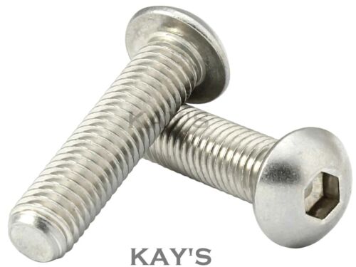 M4 Button Head Allen Screws With Nyloc Nuts and Washers A2 Stainless Steel Bolts - Picture 3 of 9