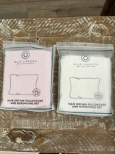 Hair Drying Pillowcase And Scrunchie Set New Lot 2 Blue Lagoon Spa Collection