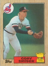 Cory Snyder 1987 Topps #192 Rookie Gold Cup Cleveland Indians MLB Baseball Card
