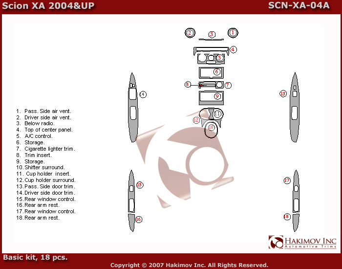 ★ peak 2006-2007カタログ 2冊セット★ For Scion xA 2004 05 2006 INTERIOR PREMIUM SET CHERRY WOOD CARBON