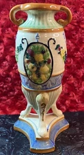 Vintage Maruhon Ware Ornate Flower Vase Made In Japan