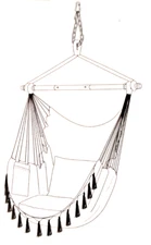 Y-Stop Hanging Rope Hammock Chair Swing Seat for Indoor / Outdoor Use F/Shipping