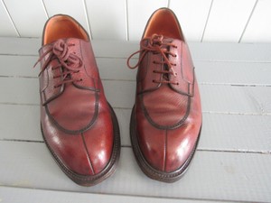 JM WESTON, Chaussures demi-chasse en cuir marron P 7/E