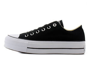 converse nere alte zeppa