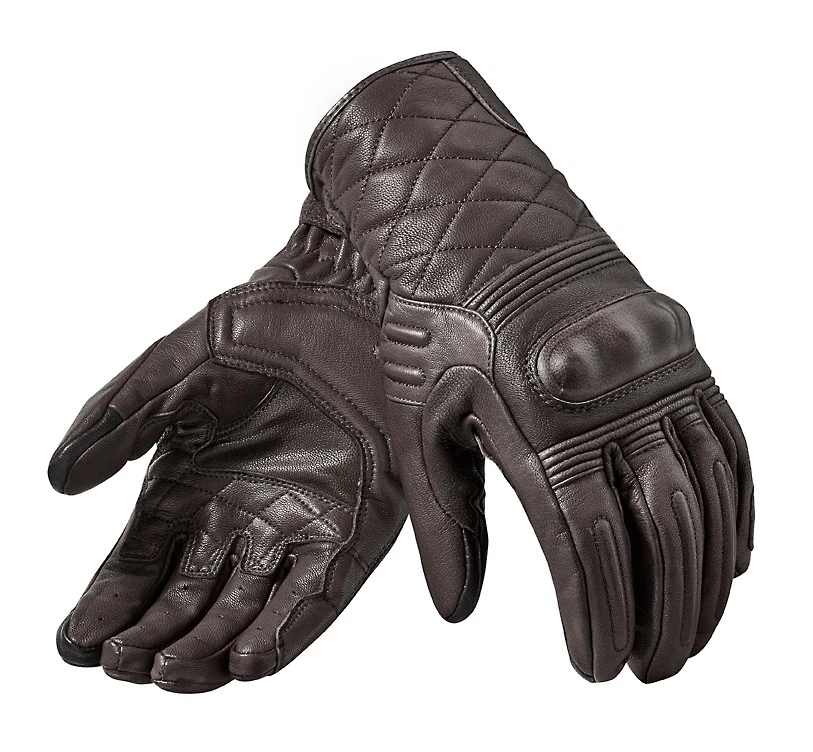 Guanti In Vera Pelle Di Agnello Morbida Per Moto E Uso Quotidiano: Modello Unisex Con Vestibilità Alle Nocche, Colore Marrone Chiaro, Taglia Media